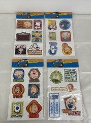 4 FAMILY GUY WINDOW CLINGS SET Peter Brian Stewie Griffin TV Show Auto Car Glass