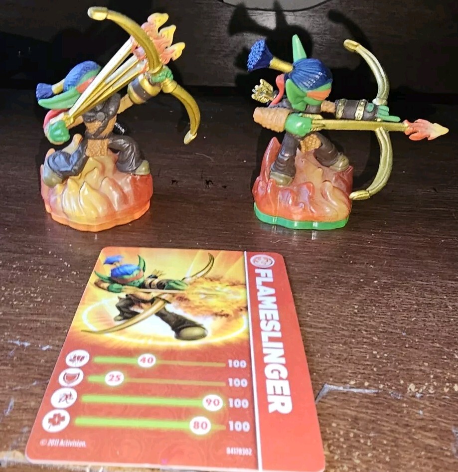 2 Skylanders Flameslinger Spyros Adventure Giants Archer Set Xbox One PS4 Wii U