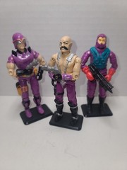 1986, 1987, 1988 GI Joe – Lot of 3 – Purple Cobra Villains – Unique Lot