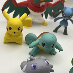 Pokemon Nintendo Tomy 12 Figures LOT Ash Ketchum Charmander Pikachu Hawlucha Etc