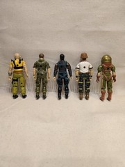 GI Joe General Hawk Footloose Bazooka Low Light Taurus Hasbro Vintage Fig Lot x4