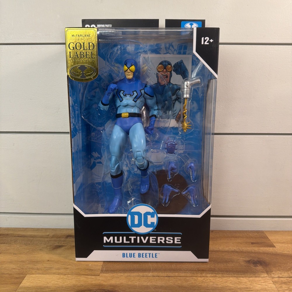 McFarlane Gold Label 7″ Blue Beetle DC Classic Multiverse Exclusive Ships Fast!