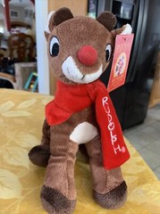 9 1/2″ 50 Years Rudolph The Red Nosed Reindeer Scarf Logo Soft Plush Dandee NWT
