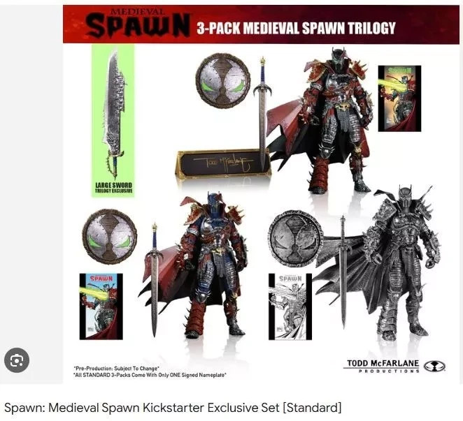 MCFARLANE MEDIEVAL SPAWN KICKSTARTER – 3PK – 04206 – NIB – STANDARD EDITION