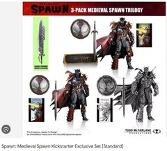 MCFARLANE MEDIEVAL SPAWN KICKSTARTER – 3PK – 04206 – NIB – STANDARD EDITION