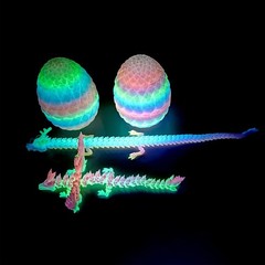 2PCS/Set 3D Printed Dragon Egg Model,Articulated Animals figure,Toys Home Decor