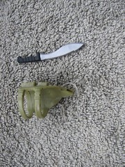 Hasbro GI CLASSIFIED #89 TIGER FORCE FLINT MACHETE SHEATH 6″ CUSTOM FODDER Parts