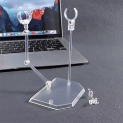 Clear Adjustable Action Figure Display Stand Bracket Base (1/144 Scale)
