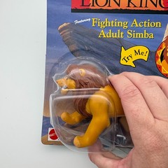 The Lion King Fighting Action Adult SIMBA 1994 Disney Toy Figure