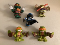 Lot of 5 Teenage Mutant Ninja Turtles Stackable Mystery Figures 2016 TMNT