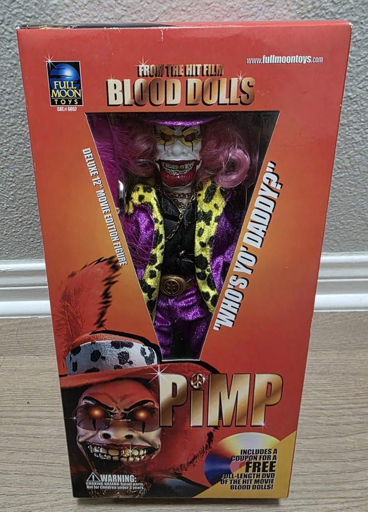 Vintage Blood Dolls Movie 12″ Pimp Figure Full Moon Toys 2001
