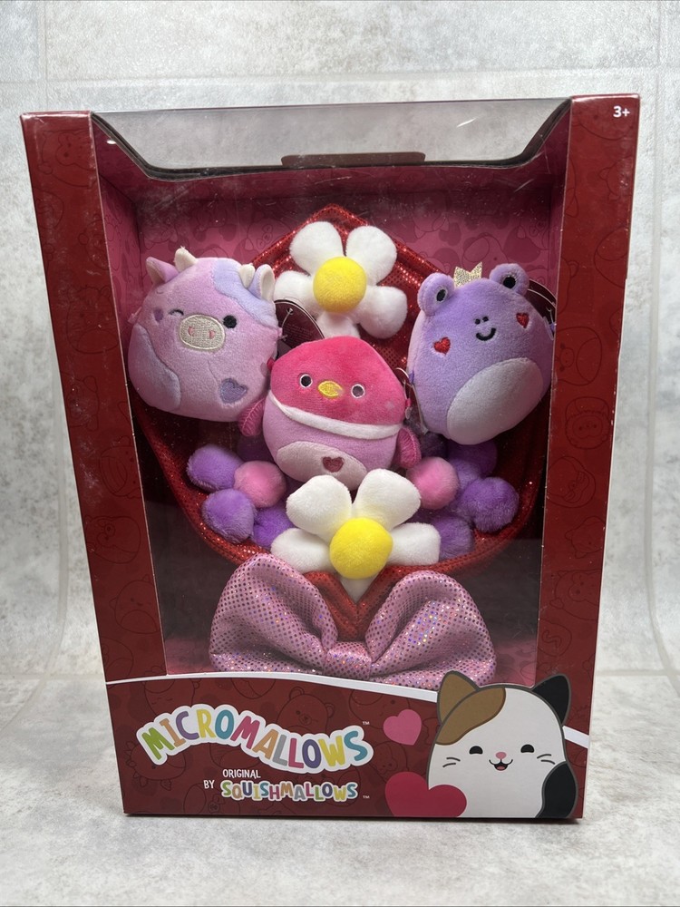 MICROMALLOWS SQUISHMALLOWS VALENTINES PLUSH BOUQUET, NEW SEALED
