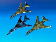Micro Machines Military Lot X3 B-1B Lancer TU-160 Strategic Bomber Jet Aircraft