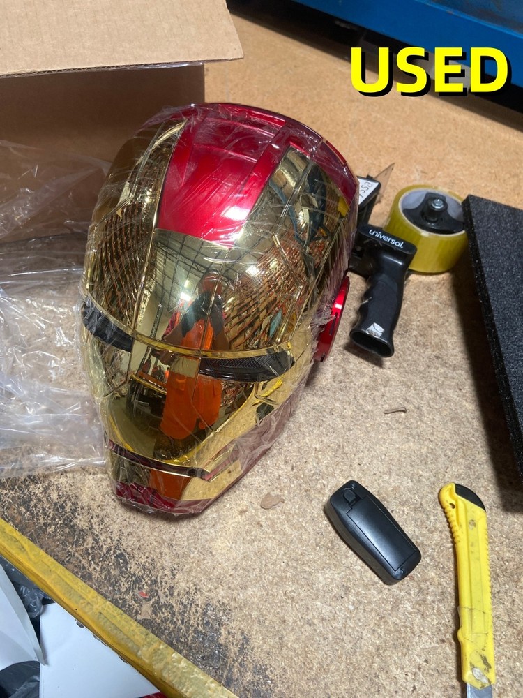 Iron Man Gold Mask Cosplay AUTOKING MK5 1:1 Helmet Wearable Voice-control New US