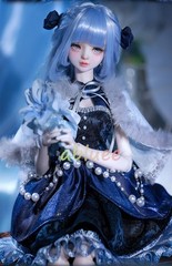 1/4 Shuga Fairy Blue Lolita Dress With Clothes Ball-jointed Doll Action Figure
