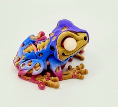 Frog from the Dead 3D printed Figurine articulates, hidden magnet, Glows