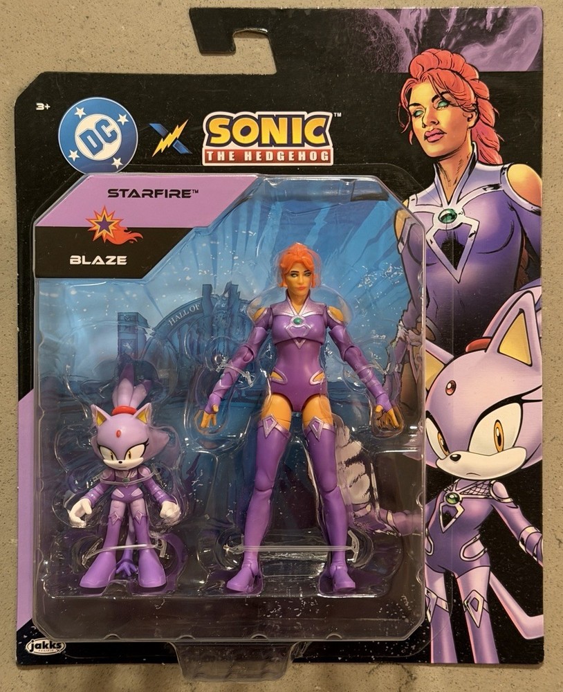 New DC x Sonic The Hedgehog – Starfire & Blaze – Action Figures – Wave 3