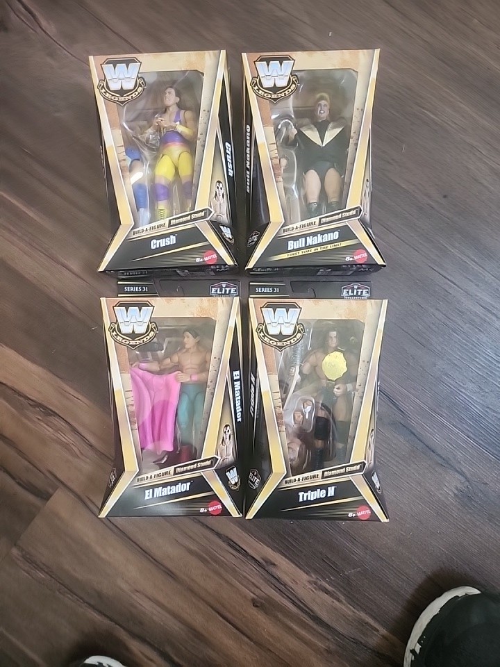 Wwe Mattel Legends 31 Series Lot Of 4 Matador, Triple H, Nakano,Crush BAF Studd