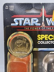 Vintage Kenner Star Wars Power Of The Force EV-9D9 Droid Last 17 -Coin On Card-