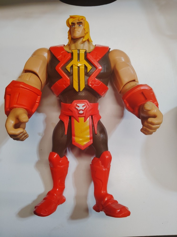 Action Figure, Red Black Yellow Beige Plastic Collectible, 12 in