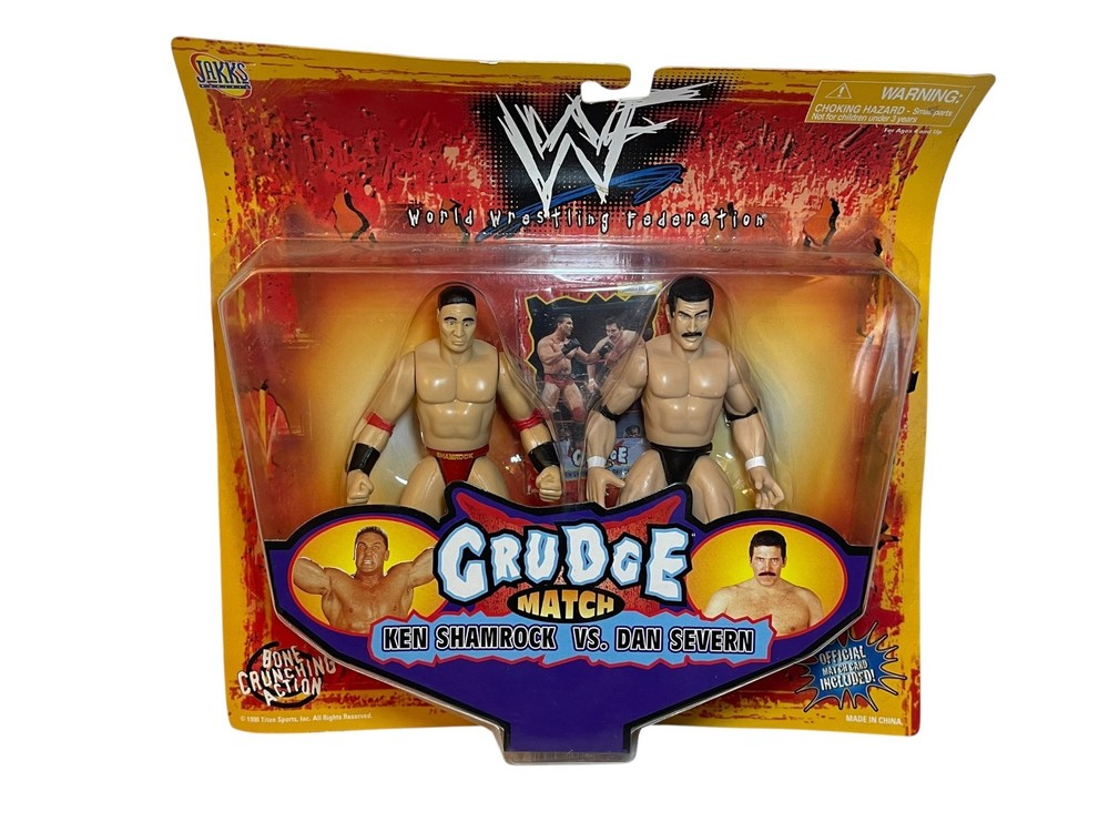 1998 WWF Jakks Pacific GRUDGE MATCH Ken Shamrock vs Dan Severn 2-Pack NEW Read