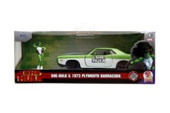 Jada Toys Marvel She-Hulk & 1973 Plymouth Barracuda 1:32 Scale Die-Cast Car
