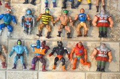 MOTU He-Man figures lot vintage masters of the universe weapons parts set