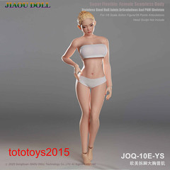 JIAOU DOLL 1/6 JOQ-10E European Female Big Bust Steel Skeleton Figure Body Toy
