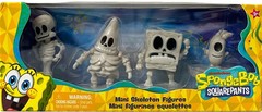 SpongeBob Mini Skeleton Figures 4 Pack Squidward Plankton Patrick SpongeBob NEW