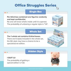 TOP Lulu The Piggy Blind Box My Workplace Partners Series Plush Keychain Figures