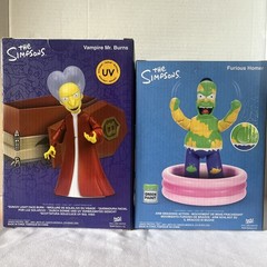 The Simpsons-Furious HOMER Premium Action & Vampire Burns Action Figure 5” New