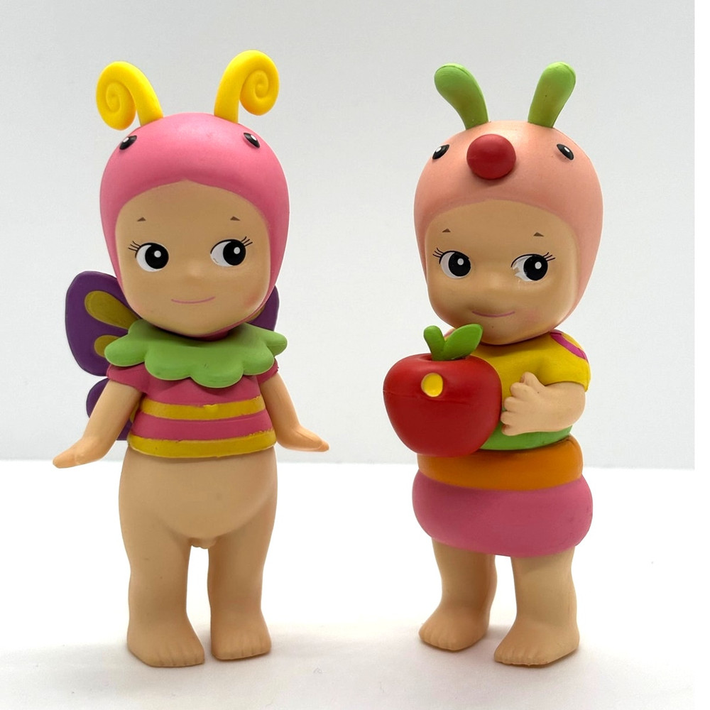 Two New Kewpie/Angel Collectible Mini Figures, Bugs, Butterfly & Caterpillar