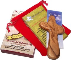 Holy Land Market Gift Package Includes Comfort Cross with Gift Box and Two