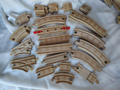 Huge Lot 50 Thomas & Friends Wooden Railway Track Curve Straight