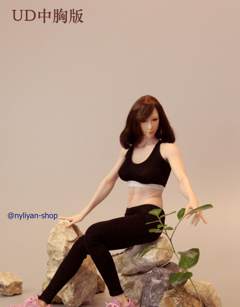 UDDOLL 1/6 Female Middle Bust Finger Bone Seamless Silicone Body 12″Figure Doll