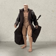 PB-LTC-WTC: 1/12 scale Dark Brown Faux Leather Trench Coat for 6″ Action Figures