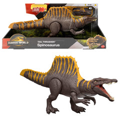 Jurassic World Rebirth Tail Thrasher Spinosaurus Action Figure, Dinosaur Toy