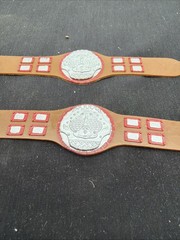 Vintage 80’s LJN WWF Wrestling Superstars Tag Team Championship Belts Only