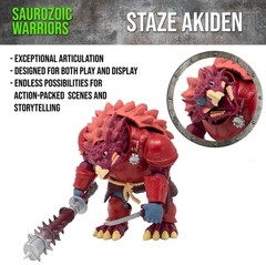 Staze Akiden Boss Fight Studio Saurozoic Warriors Indie Dinosaur Action Figures