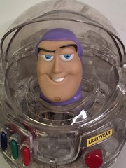 Used VTG Toy Story Interstellar Buzz Lightyear Clear/Chrome Thinkway AS-IS (B2)