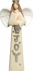 Holy Land Market Resin Joy Angel – Decorated with Stars – Medium ( 14.7 cm –