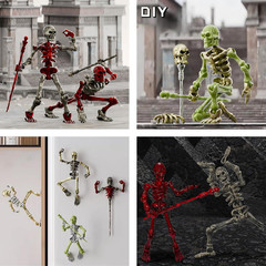 6 Pack T13 Action Figures Set, Skeleton Action Figure, Dummy 13, Titan 13 Mini S