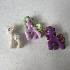 My Little Pony G4 Novelty Eraser Lot Rarity Cheerilee Fizzypop 4 Piece Set Toy