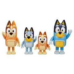 Family Figure 4-Pack, with Mum Dad Bingo , Toys for Kids 3-6 Years