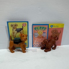 Vintage 1993 Puppy In My Pocket Figure Card Lot Ricky Labrador Mischief Terrier