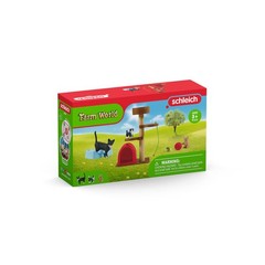 Farm World, Animal Toy Gifts for Kids, Playtime for Cute Cats, 9-piece Set with