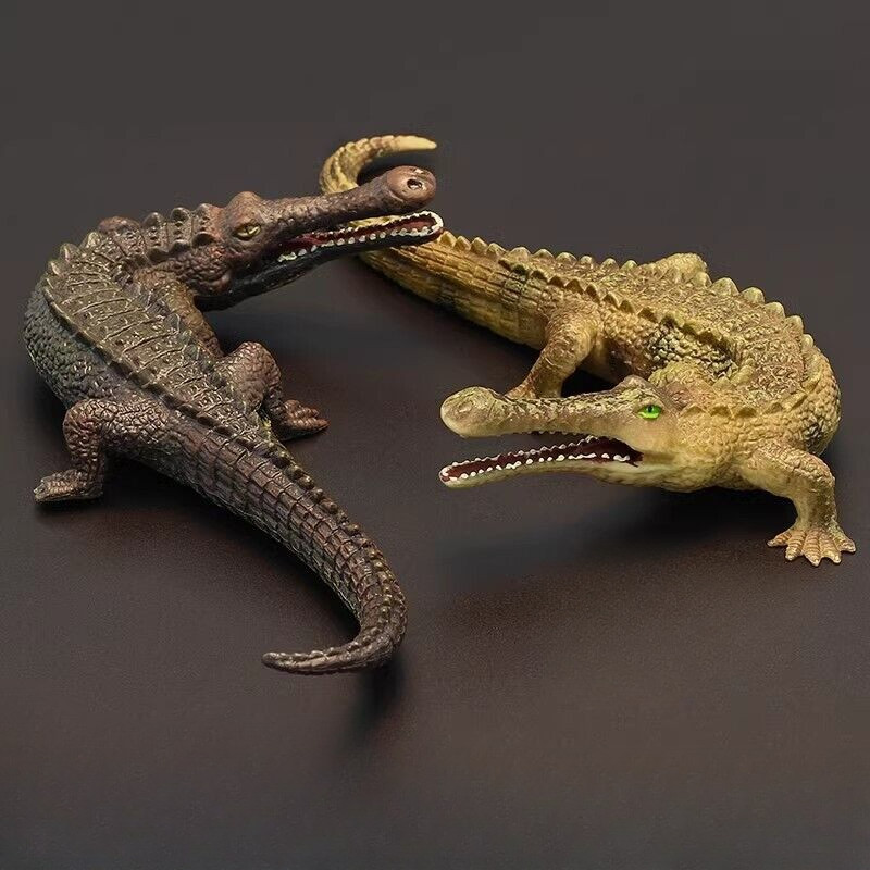 2PCS 1/6 Simulation Imperial Crocodile Animal Model For 12″Action Scene 17*3.5cm