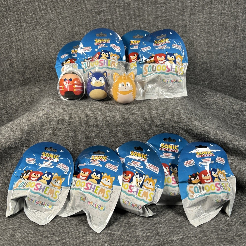 11 Sonic The Hedgehog Mini Squishy Figures Squishmallows Squooshems Surprise Pks