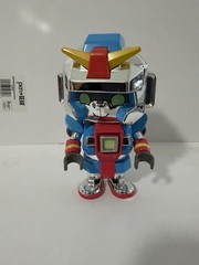 Bonkers Toy Co Robot Figure Chrome Blue Red Mecha Style Collectible Toy