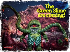 Monstarz The Green Slime retro action figure Space Monster Alien 3.75″ scale